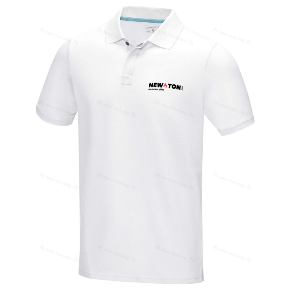 Графитовое мужское поло с коротким рукавом из органического хлопка GOTS