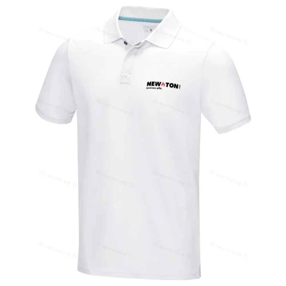 Графитовое мужское поло с коротким рукавом из органического хлопка GOTS