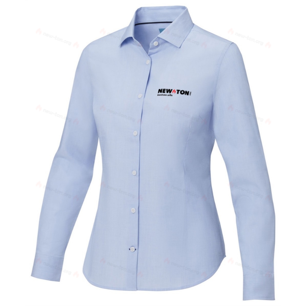 Женская рубашка с длинным рукавом из органического хлопка GOTS 