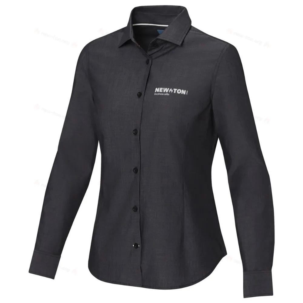 Женская рубашка с длинным рукавом из органического хлопка GOTS Женская рубашка с длинным рукавом из органического хлопка GOTS