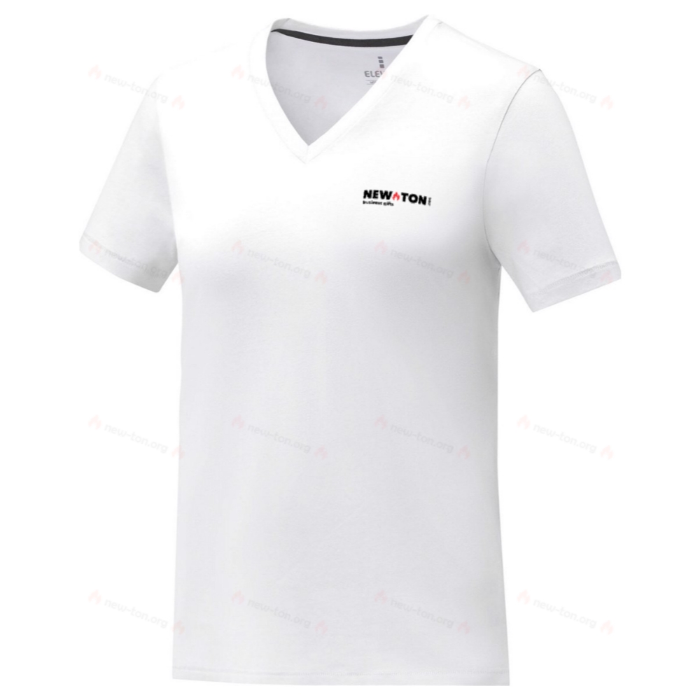 Женская футболка с коротким рукавом и V-образным вырезом Somoto