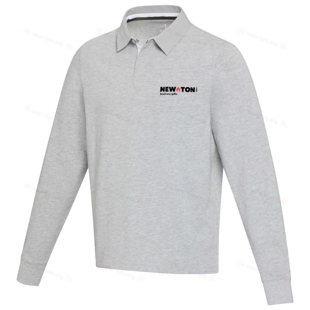 Унисекс регбийное поло-свитшот Clyde из органического хлопка с сертификатом GOTS Унисекс регбийное поло-свитшот Clyde из органического хлопка с сертификатом GOTS