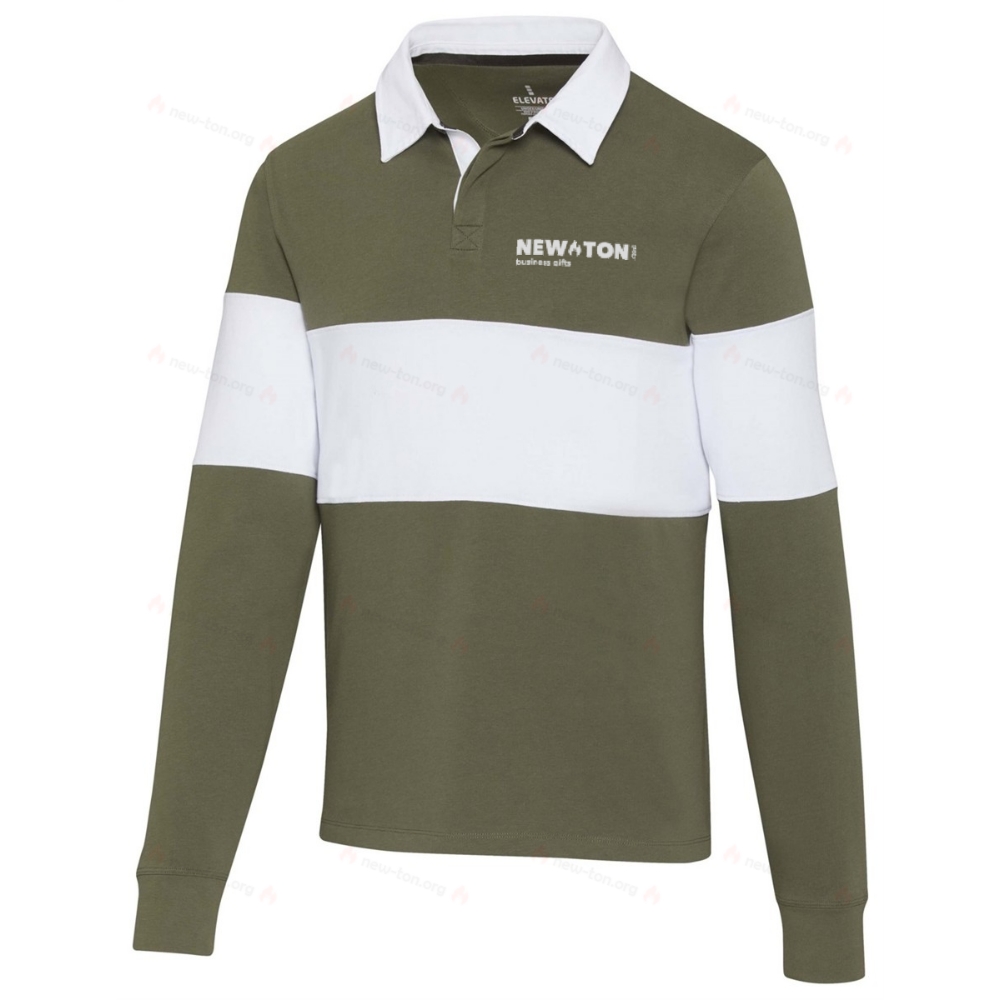 Унисекс регбийное поло-свитшот Clyde из органического хлопка с сертификатом GOTS Унисекс регбийное поло-свитшот Clyde из органического хлопка с сертификатом GOTS