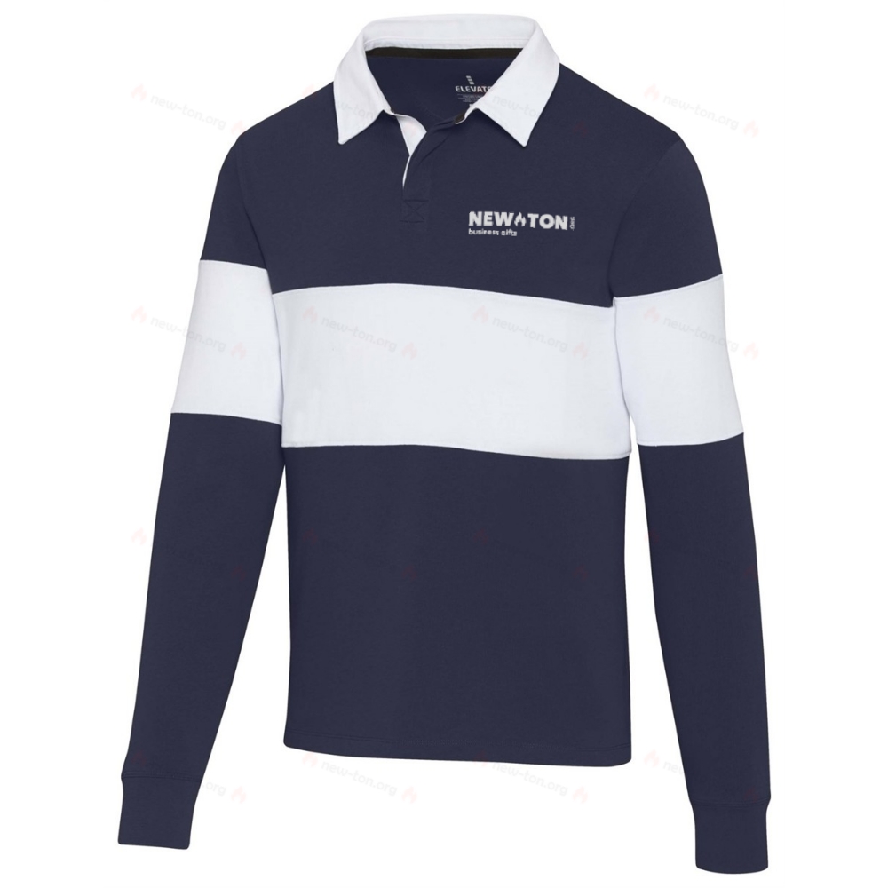 Унисекс регбийное поло-свитшот Clyde из органического хлопка с сертификатом GOTS Унисекс регбийное поло-свитшот Clyde из органического хлопка с сертификатом GOTS