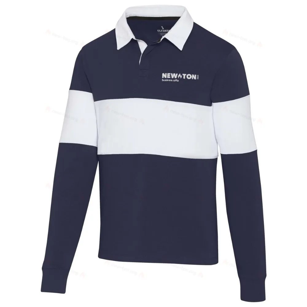 Унисекс регбийное поло-свитшот Clyde из органического хлопка с сертификатом GOTS Унисекс регбийное поло-свитшот Clyde из органического хлопка с сертификатом GOTS