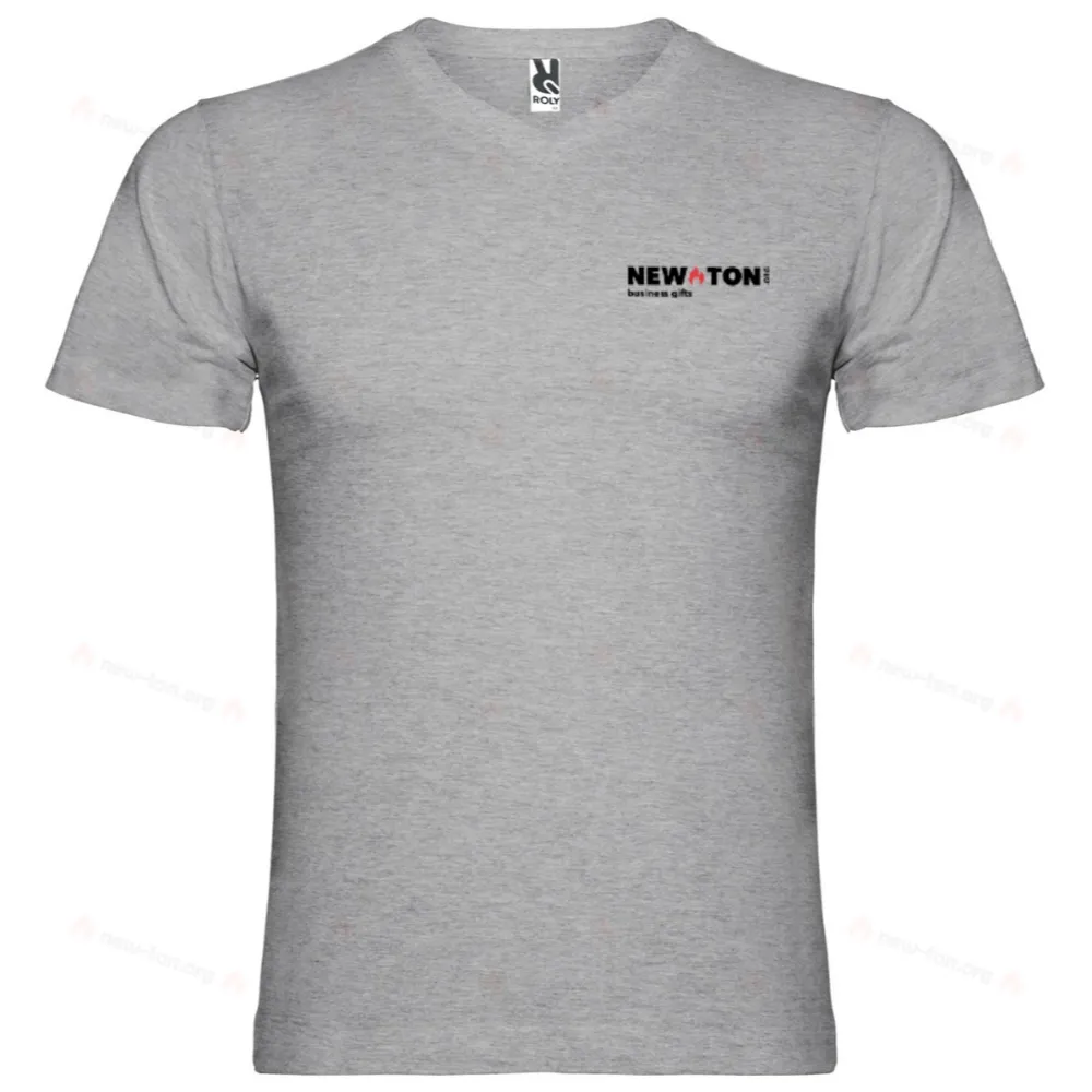 Мужская футболка с коротким рукавом и V-образным вырезом 