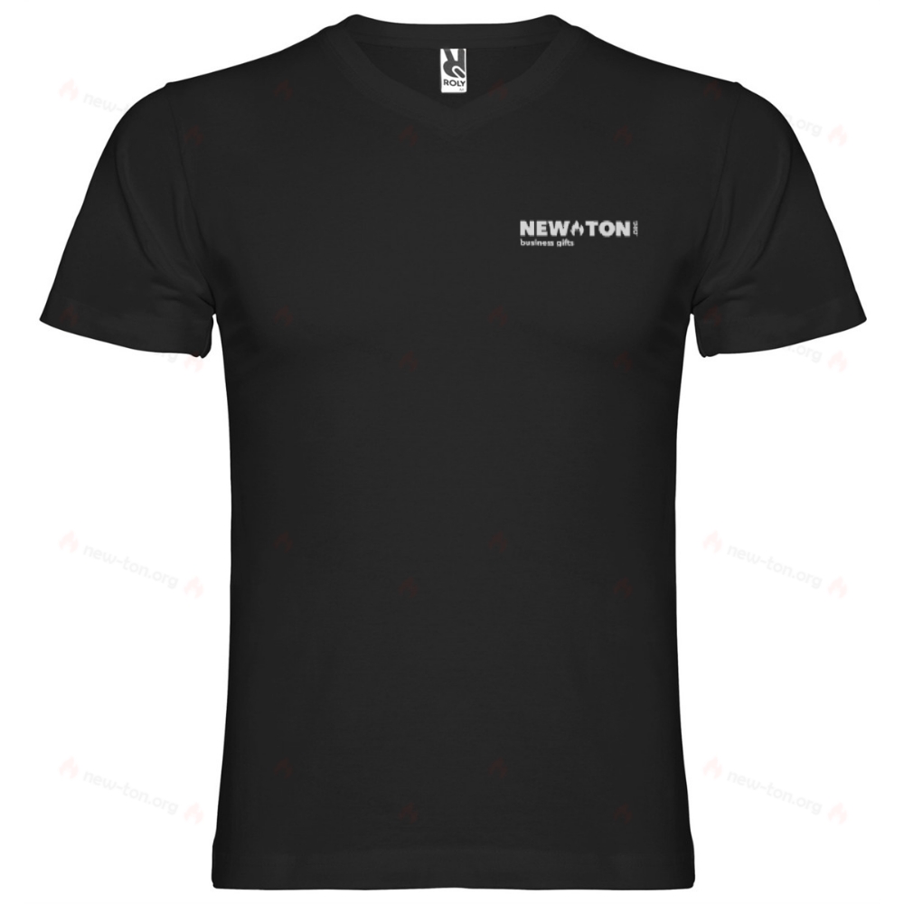 Мужская футболка с коротким рукавом и V-образным вырезом Мужская футболка с коротким рукавом и V-образным вырезом