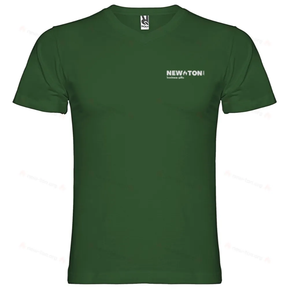 Мужская футболка с коротким рукавом и V-образным вырезом 