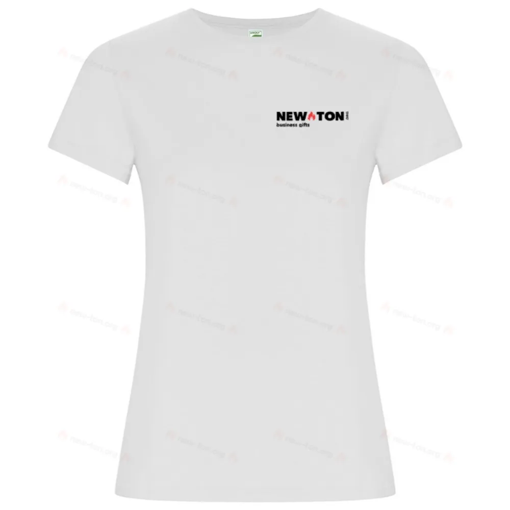 Золотая женская футболка с коротким рукавом