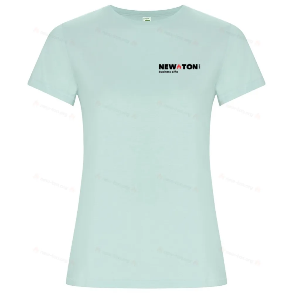 Золотая женская футболка с коротким рукавом