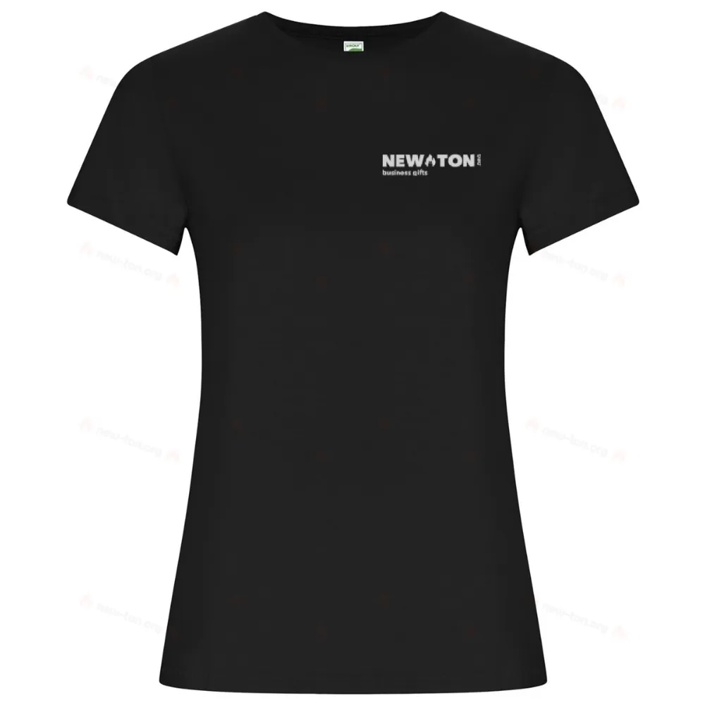 Золотая женская футболка с коротким рукавом