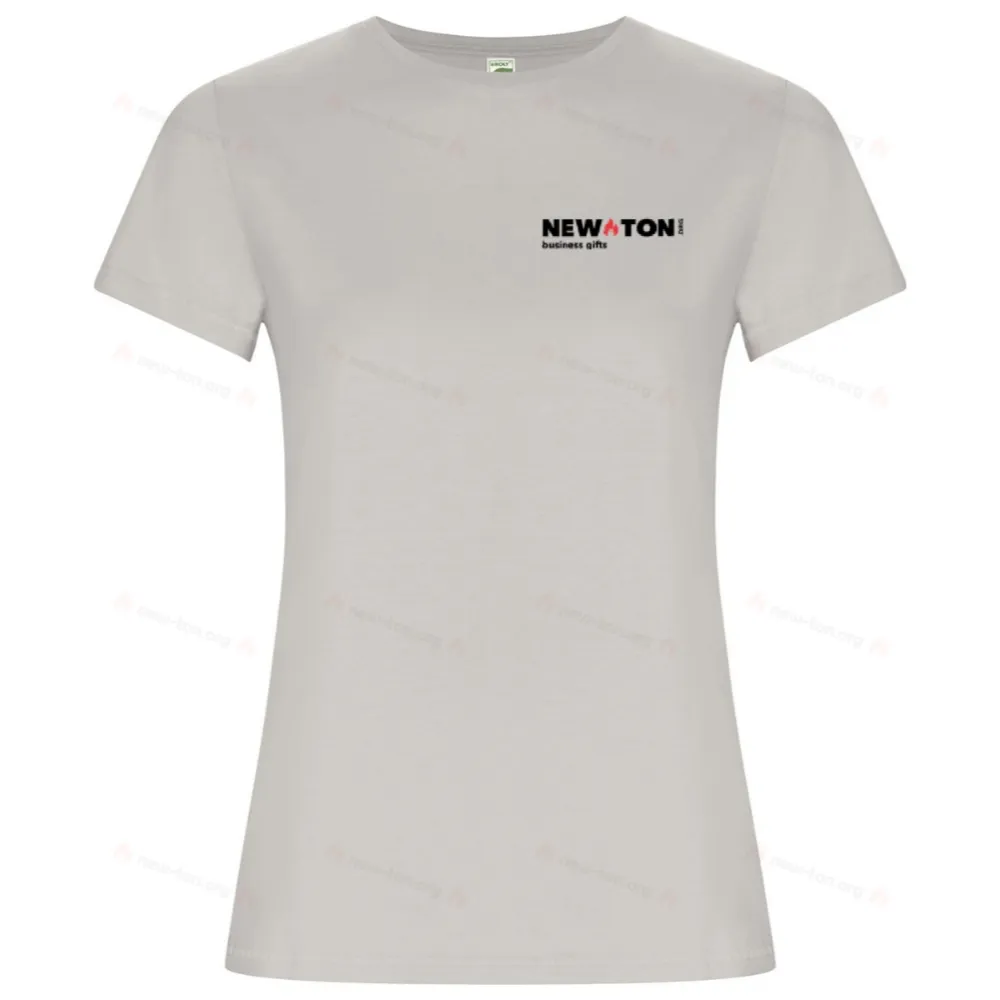 Золотая женская футболка с коротким рукавом