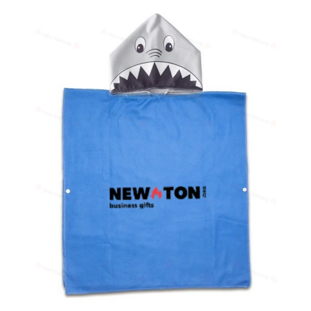 
                                            Sharky poncho-towel with a hood, blue
                                            