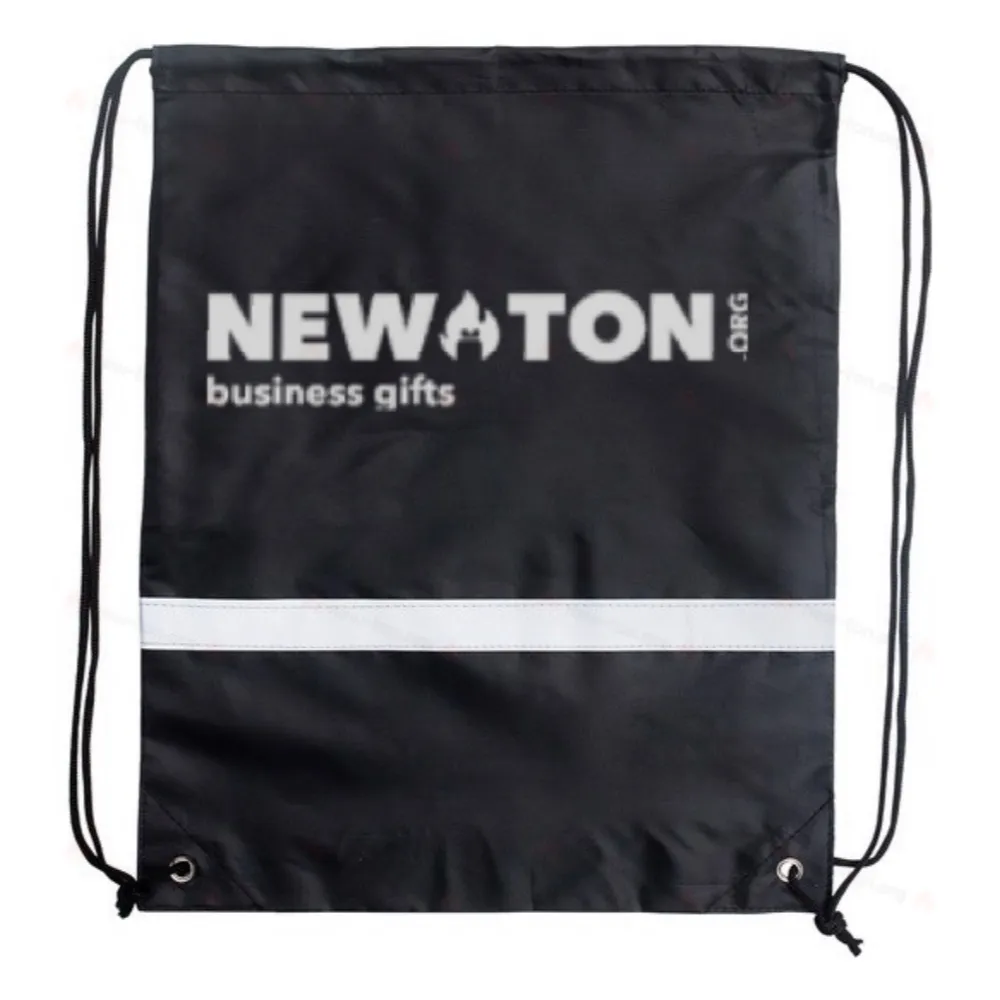 Сумка на шнурках с отражающей лентой