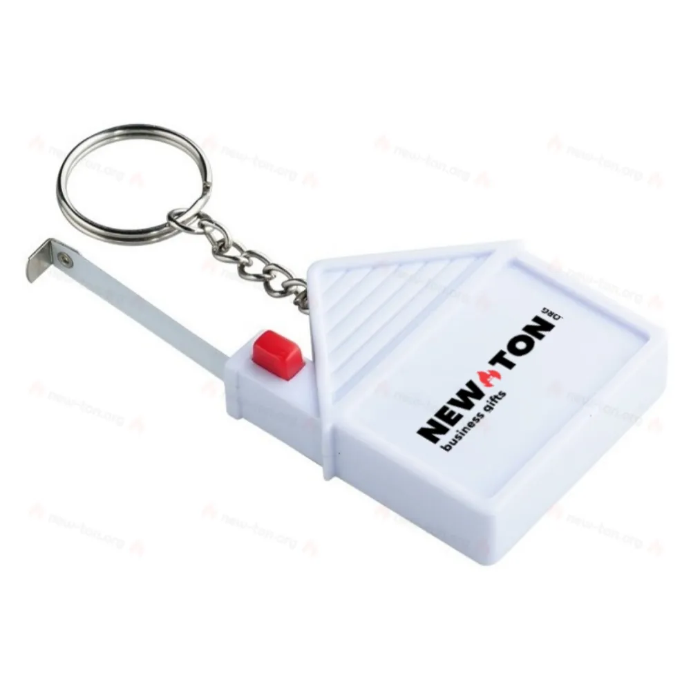 
                                            Keyring with 2 m tape measure, white
                                            