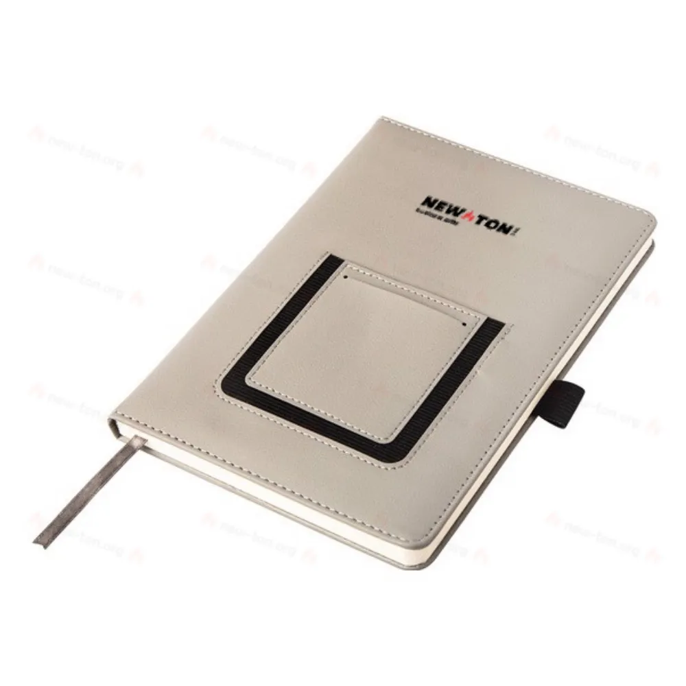 Блокнот Eibar с карманом для телефона, серый