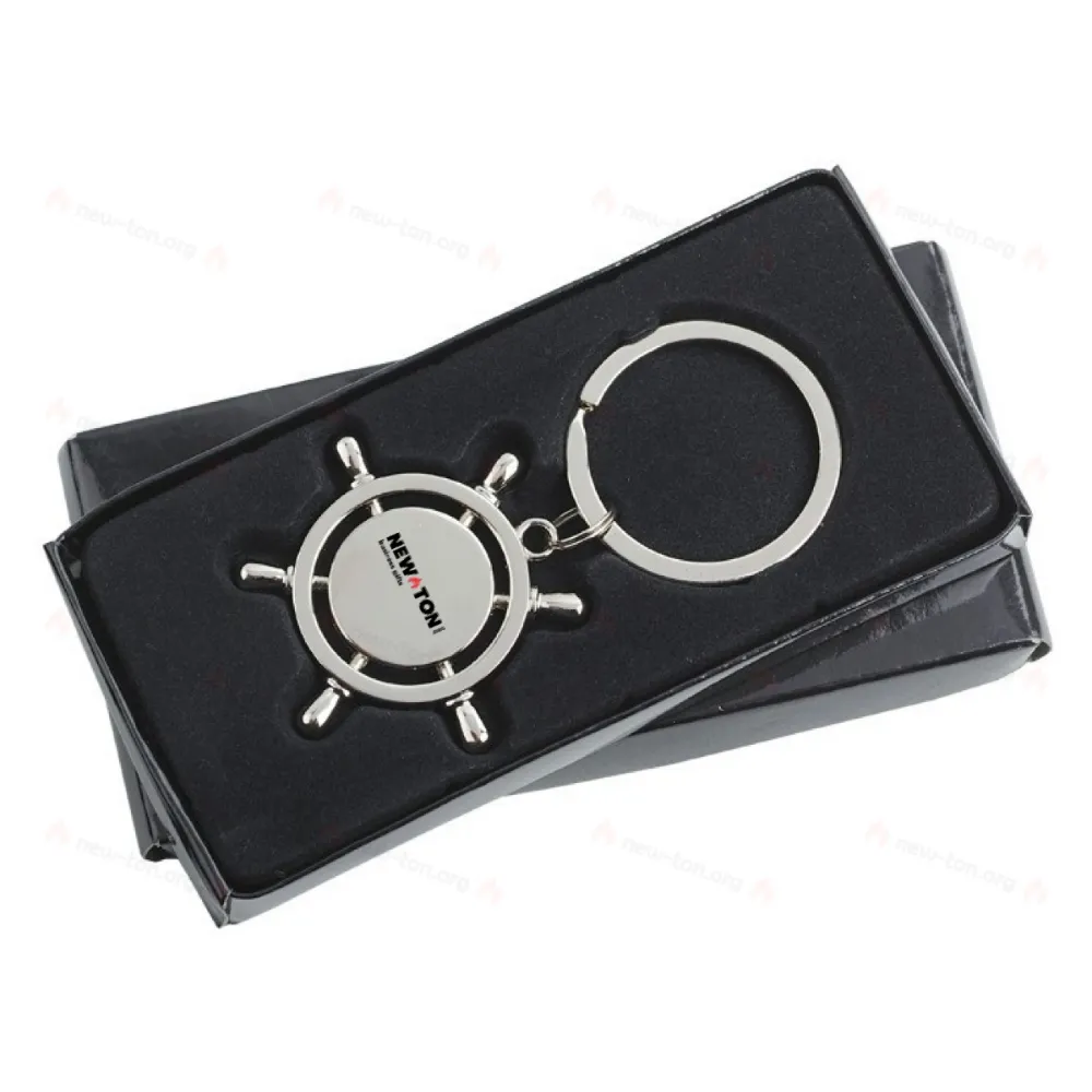 
                                            Steering Wheel metal keyring, silver
                                            