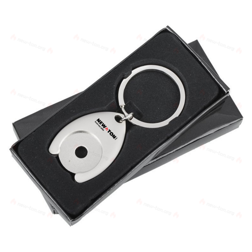 Металлический брелок Disc, серебристый