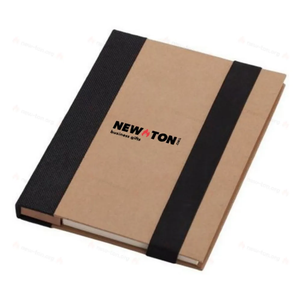 
                                            Kraft Paper notepad with memo set, black/beige
                                            