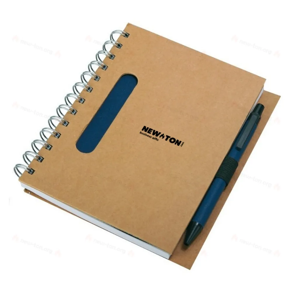 Блокнот Envivo с шариковой ручкой, темно-синий/бежевый