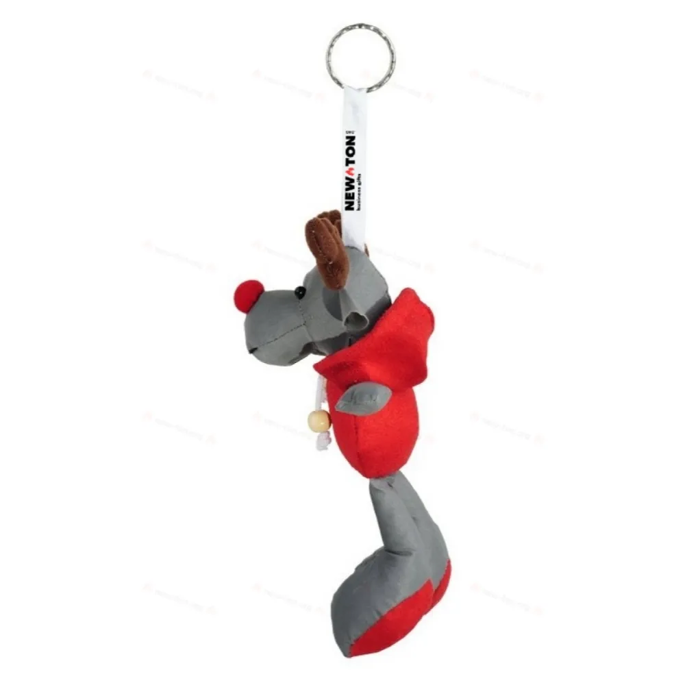 
                                            Reindeer reflecive keyring, grey/red
                                            