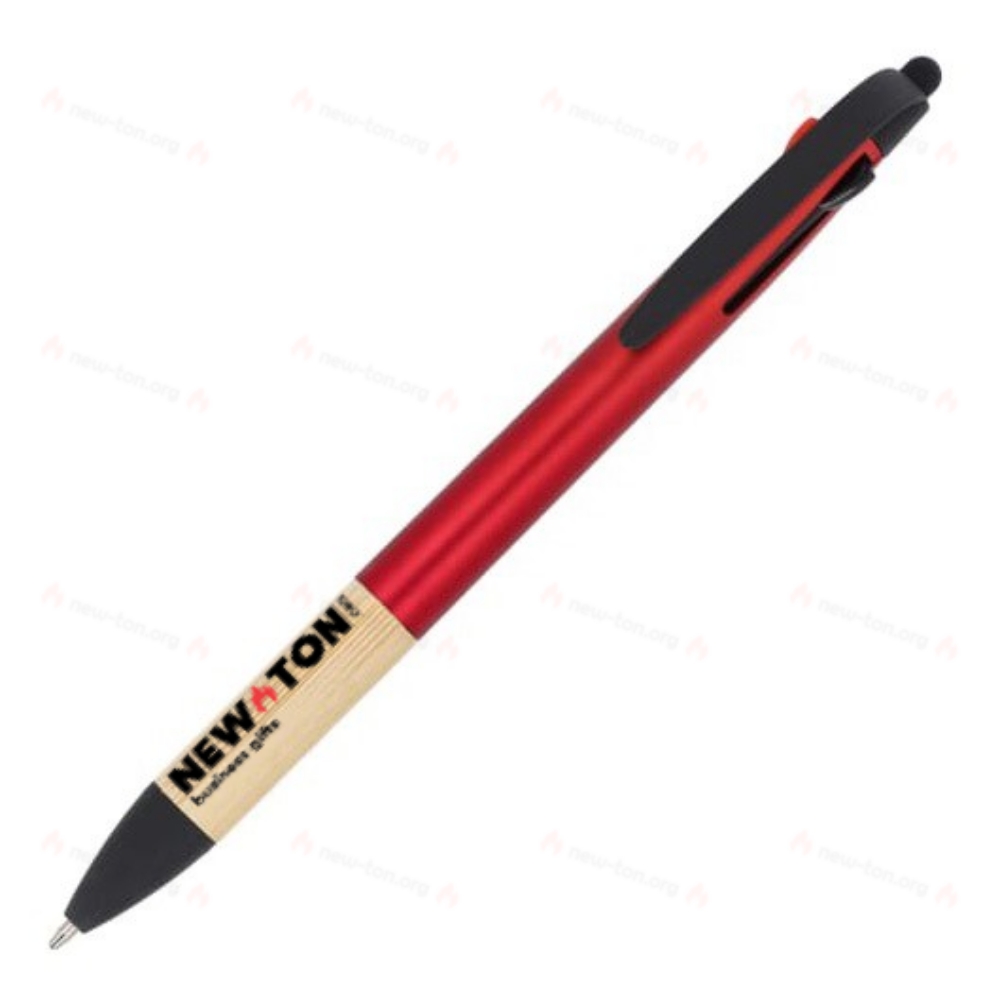 3-colour pen with bamboo grip