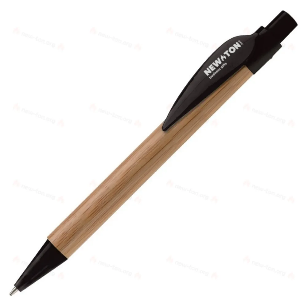
                                                Bamboo pen with plastic leafclip
                                                