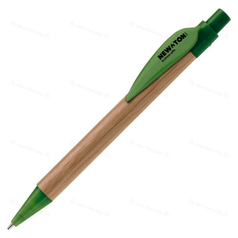 
                                                Bamboo pen with plastic leafclip
                                                