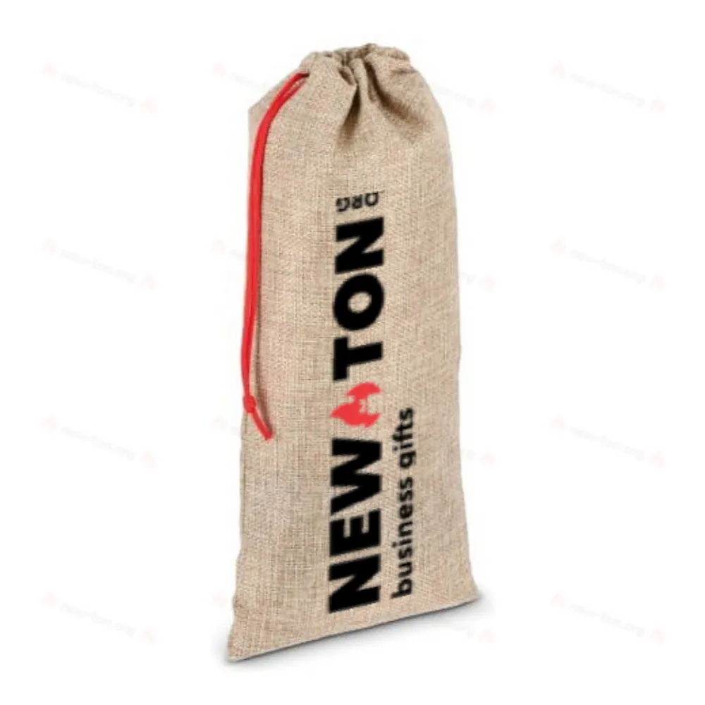 
                                            Jute-style wine pouch 14x34cm
                                            