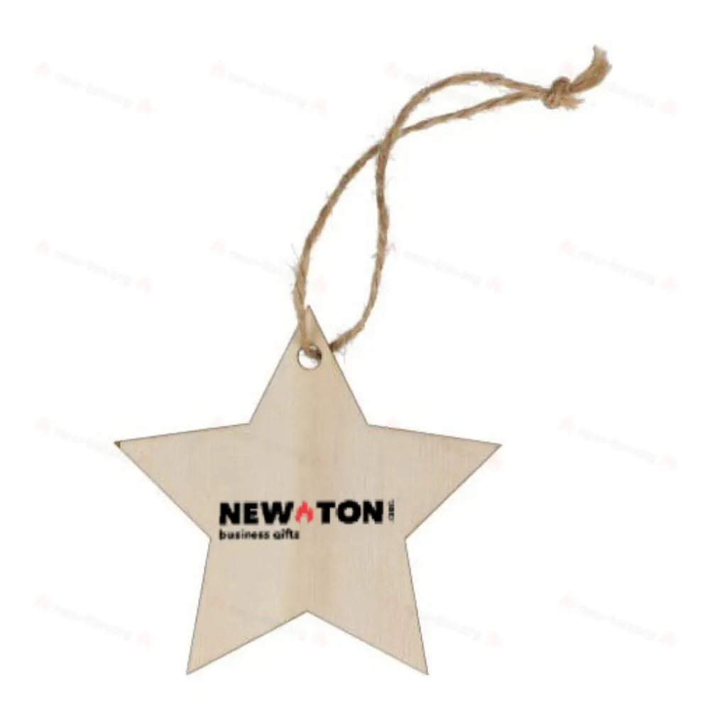 
                                            Star shaped wooden Christmas ornament
                                            