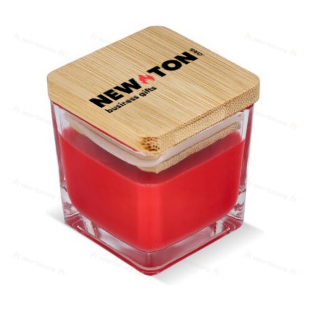 Цветная ароматизированная свеча в стеклянной банке