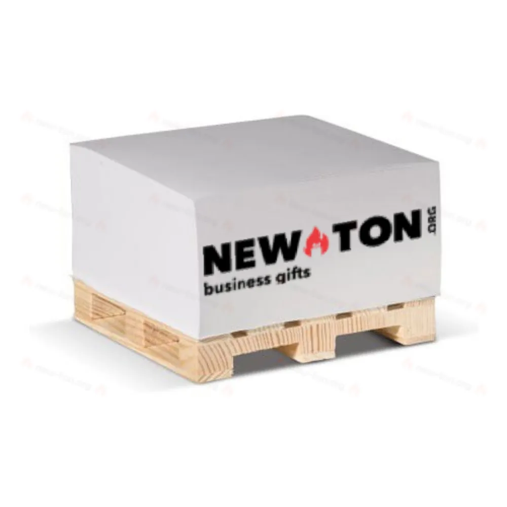 
                                            Cube pad 10x10x5cm FSC on wooden pallet
                                            