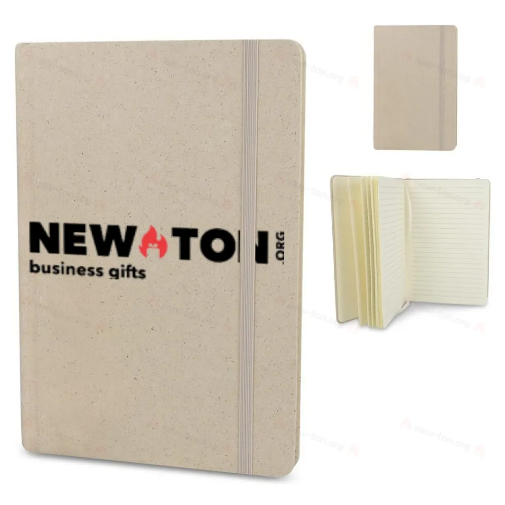 Блокнот с фрагментами травы на бумаге формата A5