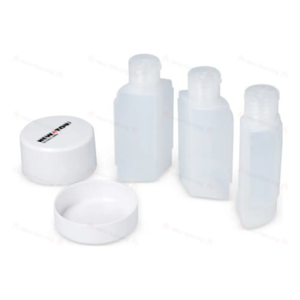 
                                                Trio travel toiletry bottles
                                                
