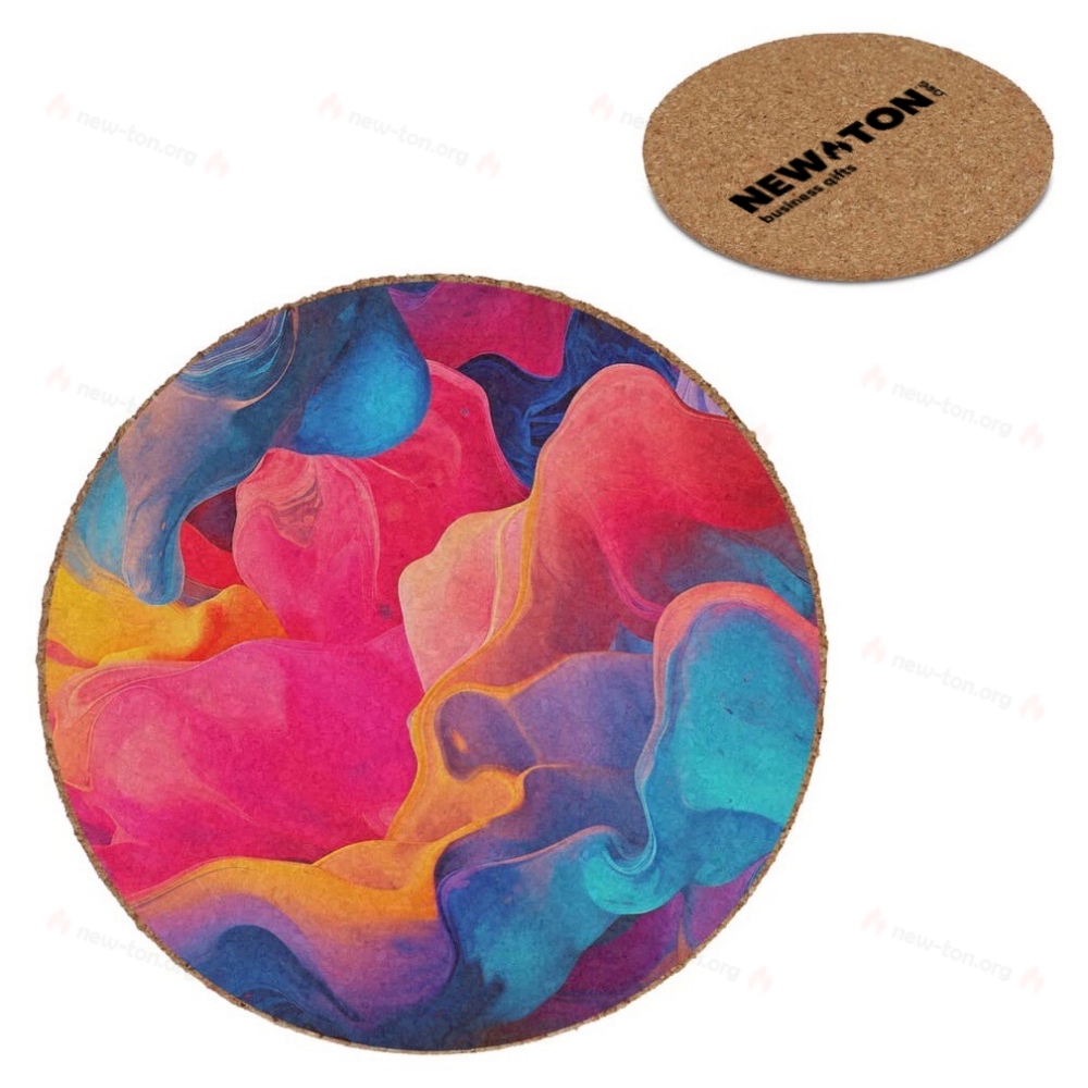 Круглый пробковый подстаканник