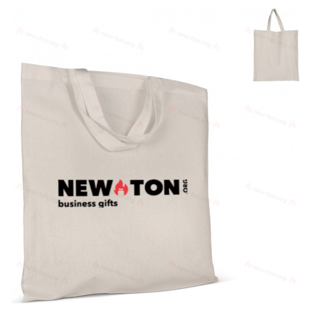 Хлопковая сумка на плечо OEKO-TEX® 140 г/м² 38x42 см с короткой ручкой