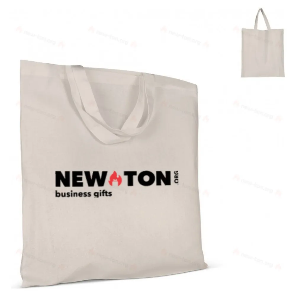 Хлопковая сумка на плечо OEKO-TEX® 140 г/м² 38x42 см с короткой ручкой