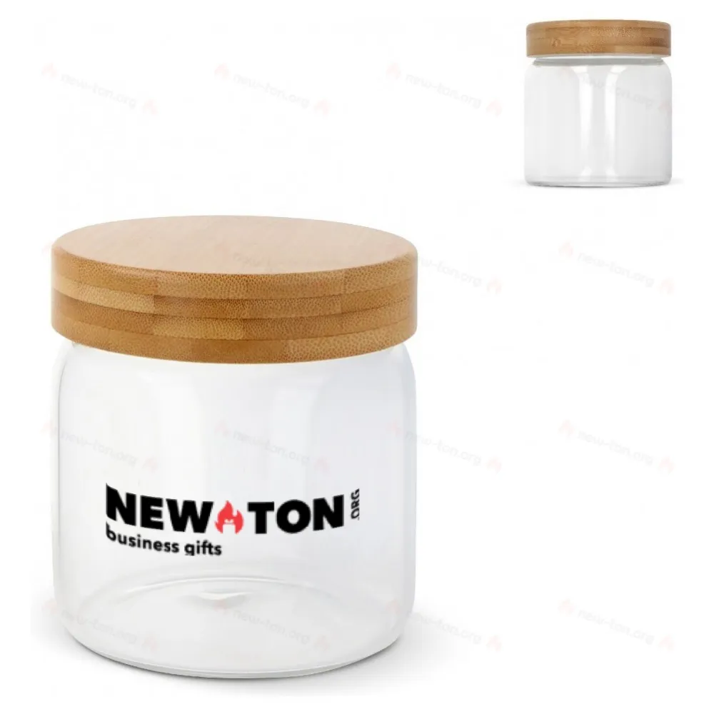 
                                            Canister glass & bamboo 600ml
                                            