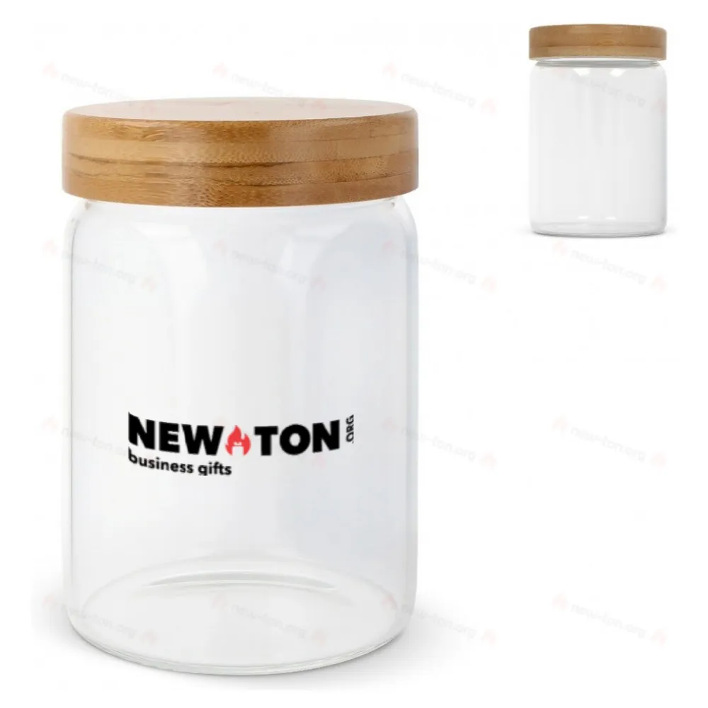
                                            Canister glass & bamboo 900ml
                                            