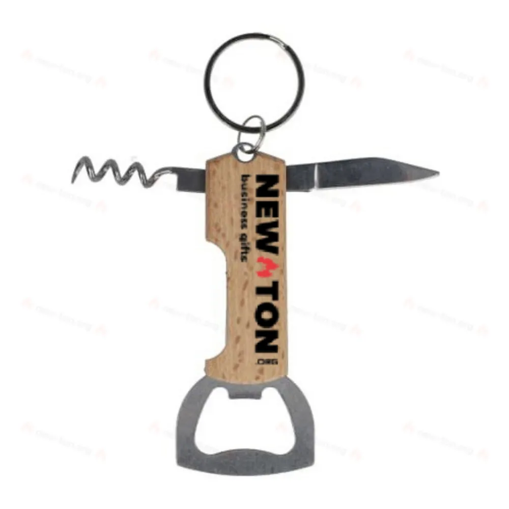 
                                            Bamboo wine & bottle opener keychain
                                            